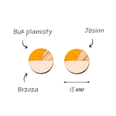 Drewniane kolczyki HOORAY Amarillo