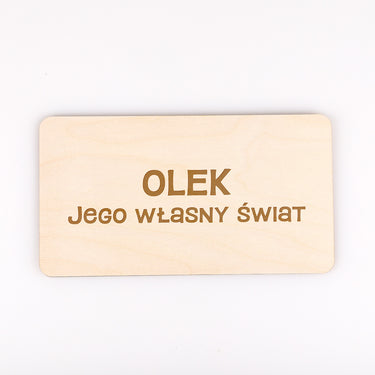 Tabliczka na drzwi z imieniem i tekstem - Chłopiec