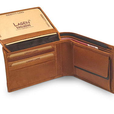 Męski skórzany portfel z niestandardowym motywem Dionizosa