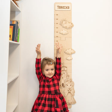 Miarka dziecięca na ścianę - Księżniczka