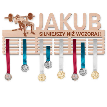 Wieszak na medale - Wyciskanie na ławce