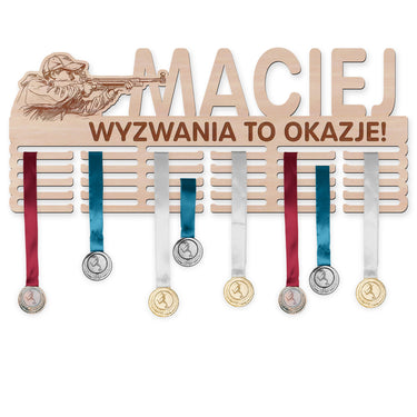 Wieszak na medale - Strzelanina, mężczyzna