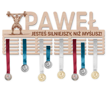 Wieszak na medale - Podnoszenie ciężarów, mężczyzna
