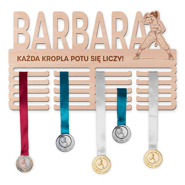 Wieszak na medale - Box, kobieta