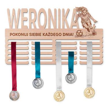 Wieszak na medale - Piłka nożna, dziewczyna
