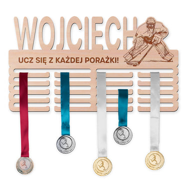 Wieszak na medale - Hokej na lodzie, bramkarz mężczyzna