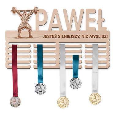 Wieszak na medale - Podnoszenie ciężarów, mężczyzna