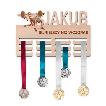 Wieszak na medale - Wyciskanie na ławce