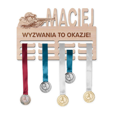 Wieszak na medale - Strzelanina, mężczyzna