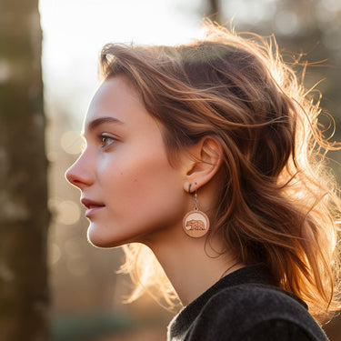 Drewniane kolczyki HOORAY Orso