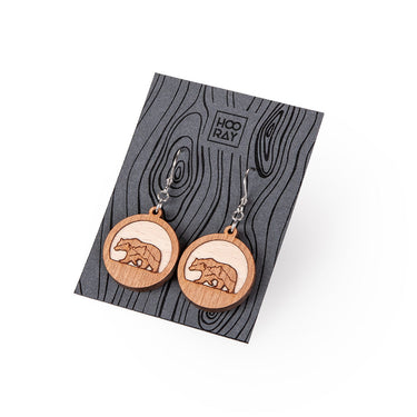 Drewniane kolczyki HOORAY Orso