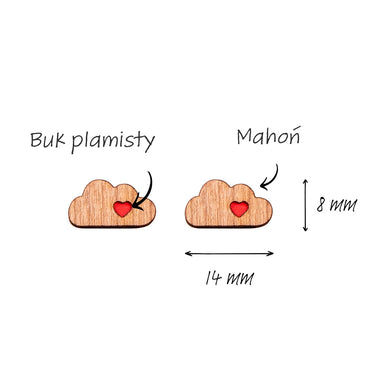 Drewniane kolczyki HOORAY Soffio