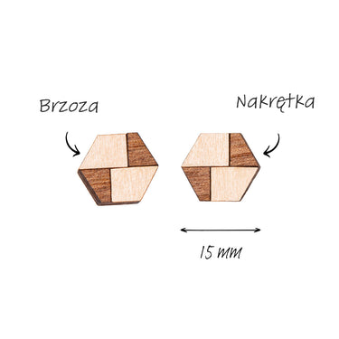 Drewniane kolczyki HOORAY Alamo