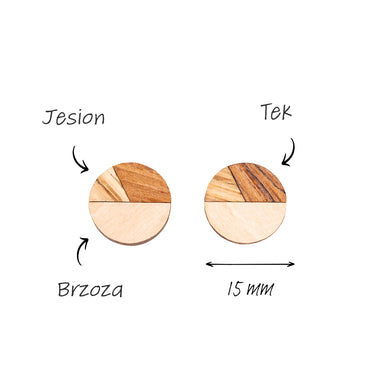 Drewniane kolczyki HOORAY Caoba 