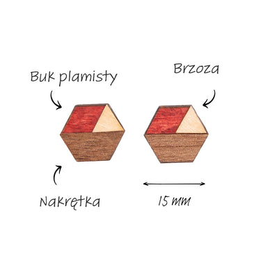 Drewniane kolczyki HOORAY Cerezo