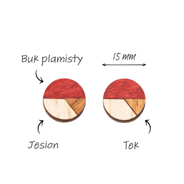 Drewniane kolczyki HOORAY Fresa