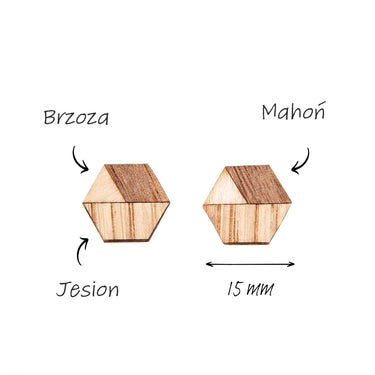 Drewniane kolczyki HOORAY Nogal