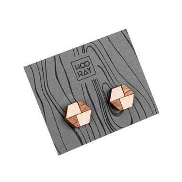 Drewniane kolczyki HOORAY Alamo