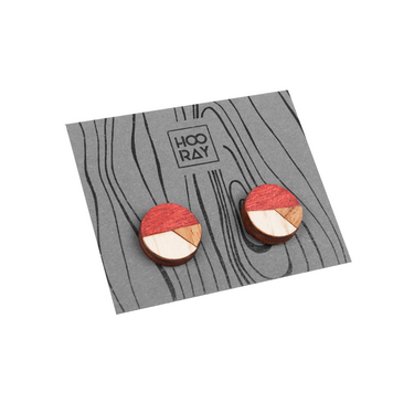 Drewniane kolczyki HOORAY Fresa