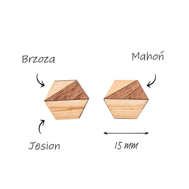 Drewniane kolczyki HOORAY Roble